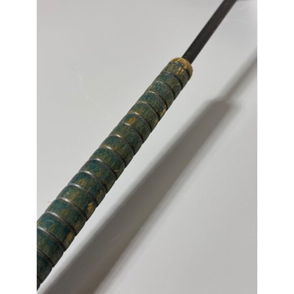 Vtg Metal  Wood Candle Snuffer‎ Industrial Bobbin Handle 14" - Picture 5 of 6